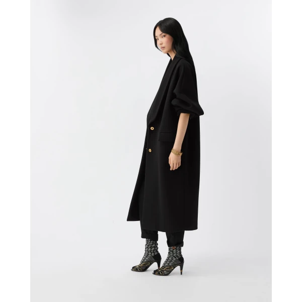 Versace Wool Coat in Black, Ref. 1026400, view 4 | Wool Coat