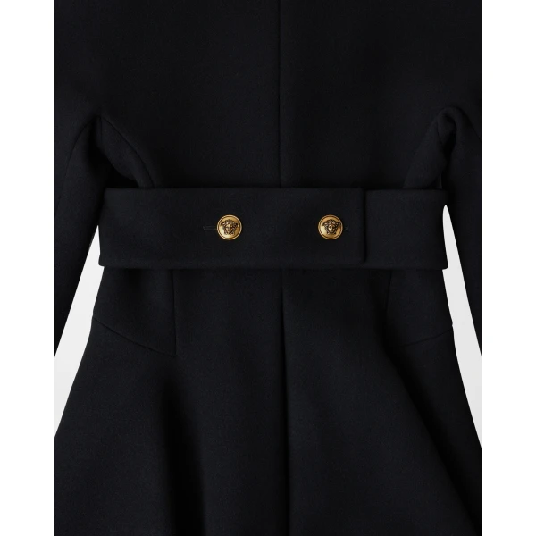 Versace Wool Coat in Black, Ref. 1026566, view 4 | Wool Coat