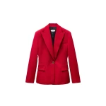 Versace Wool Grain De Poudre Blazer in Burgundy | Blazers | Coveti