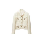 Versace Wool Jacket in White | Jackets | Coveti