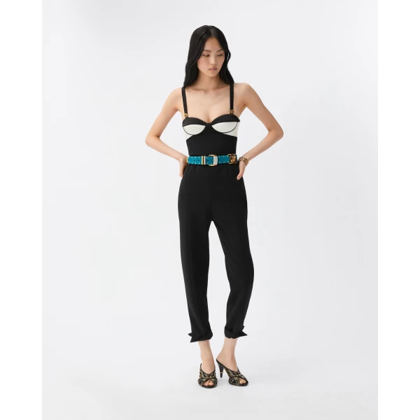 Versace Wool Jumpsuit in Black, view 2 | Jumpsuit