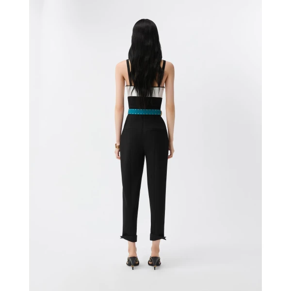 Versace Wool Jumpsuit in Black, view 3 | Jumpsuit