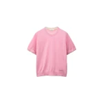 Versace Wool Knit T-Shirt in Pink | Sweaters | Coveti