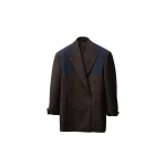 Versace Wool-Mohair Blazer in Blue and Brown | Blazers | Coveti