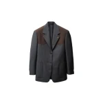 Versace Wool-Mohair Blazer in Grey and Brown | Blazers | Coveti