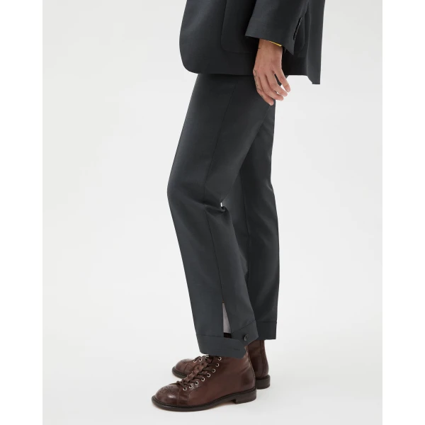 Versace Wool-Mohair Formal Pants in Grey, view 4 | Tailored pants