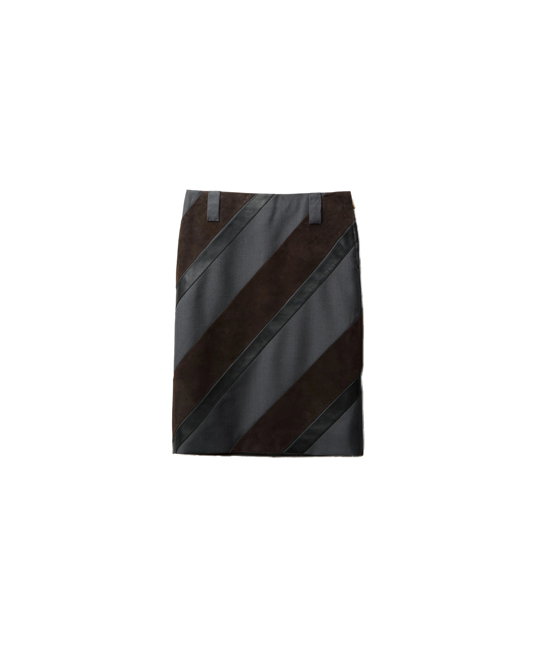 Versace Wool-Mohair Pencil Skirt in Grey and Brown Versace Wool-Mohair Pencil Skirt in Grey and Brown | Pencil Skirts | Coveti