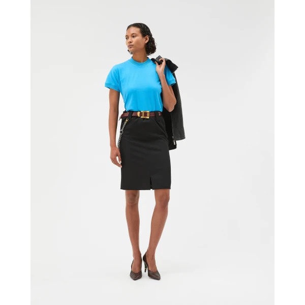Versace Wool Pencil Skirt in Black, view 2 | Pencil Skirts