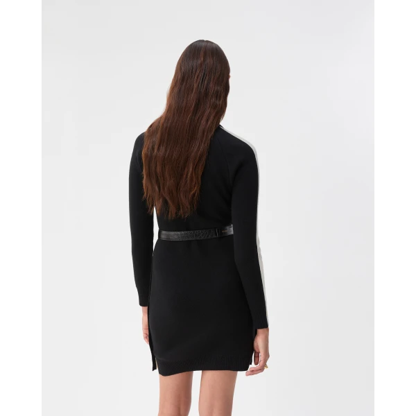 Versace Wool and Cashmere Knit Mini Dress in White, view 3 | Mini Dresses