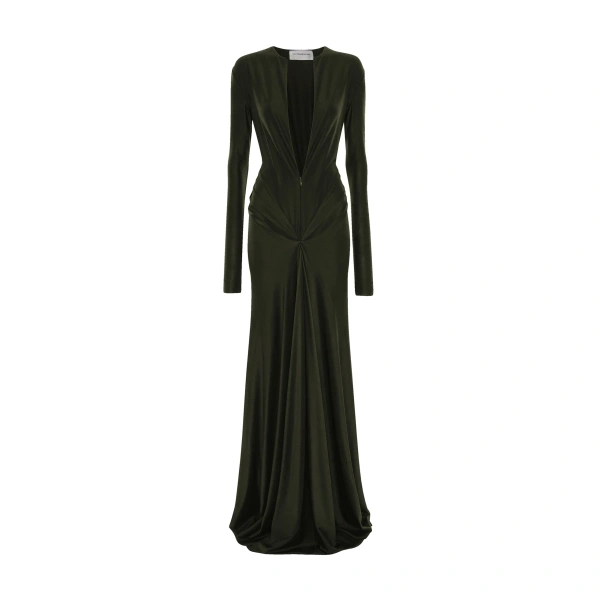 Aida Gown in Dark Green