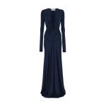 Victoria Beckham Aida Gown in Navy | Evening Gowns | Coveti
