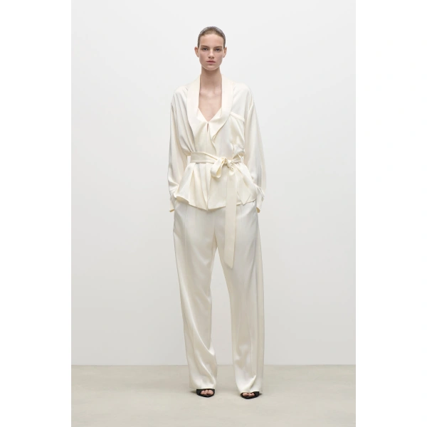 Victoria Beckham Alba Blouse in Ivory | Blouses | Coveti, view 2