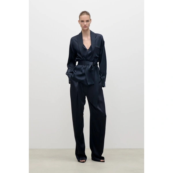 Victoria Beckham Alba Blouse in Midnight | Blouses | Coveti, view 2
