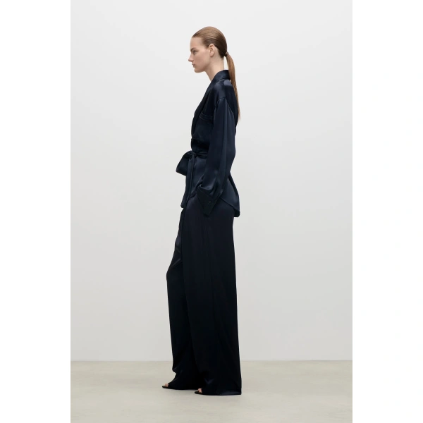 Victoria Beckham Alba Blouse in Midnight | Blouses | Coveti, view 3