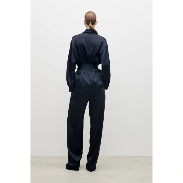 Victoria Beckham Alba Blouse in Midnight | Blouses | Coveti, view 4