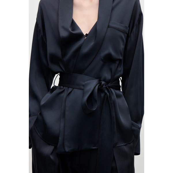 Victoria Beckham Alba Blouse in Midnight | Blouses | Coveti, view 5
