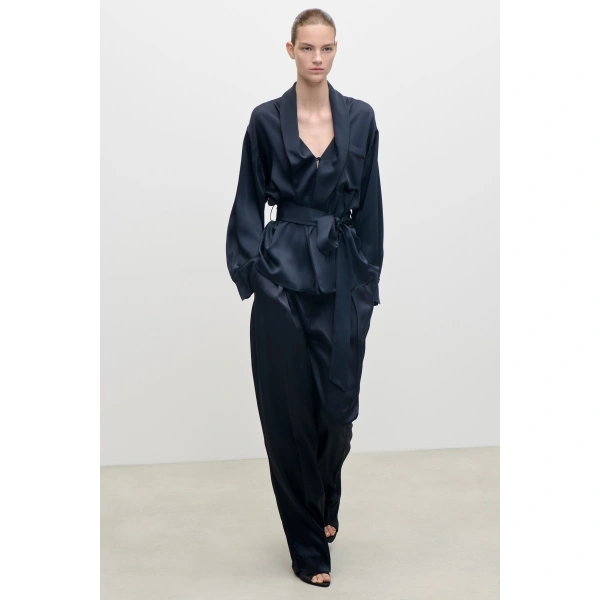 Victoria Beckham Alba Blouse in Midnight | Blouses | Coveti, view 6