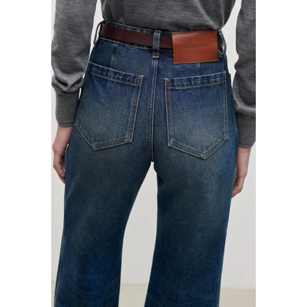 Victoria Beckham Alina Jean in Dark Vintage Wash | Jeans | Coveti, view 6