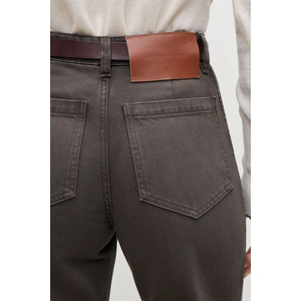 Victoria Beckham Alina Jean in Fossil Grey | Jeans | Coveti, view 6