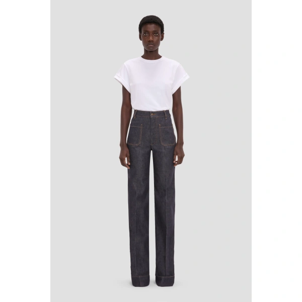 Victoria Beckham Alina Jean in Indigo | Jeans | Coveti, view 2