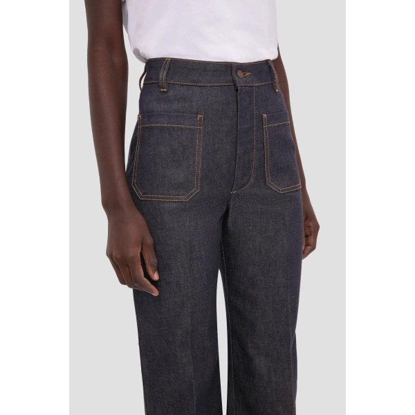 Victoria Beckham Alina Jean in Indigo | Jeans | Coveti, view 4