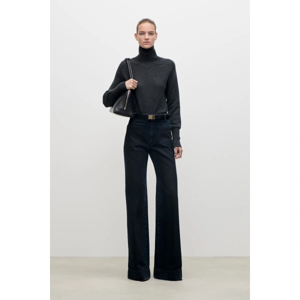 Victoria Beckham Alina Jean in Ink Blue | Jeans | Coveti, view 2