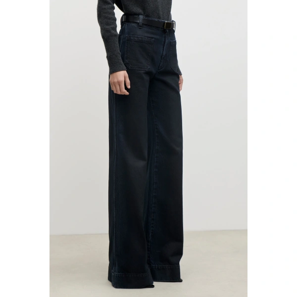 Victoria Beckham Alina Jean in Ink Blue | Jeans | Coveti, view 6
