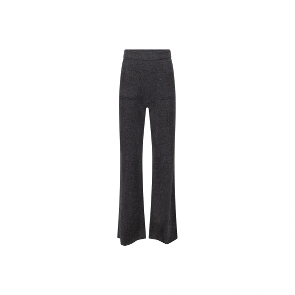 Alina Knitted Trouser in Dark Grey Marl