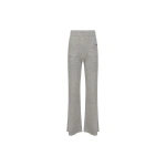 Victoria Beckham Alina Knitted Trouser in Light Grey Marl | Pants | Coveti