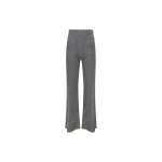 Victoria Beckham Alina Knitted Trouser in Mid Grey Marl | Pants | Coveti