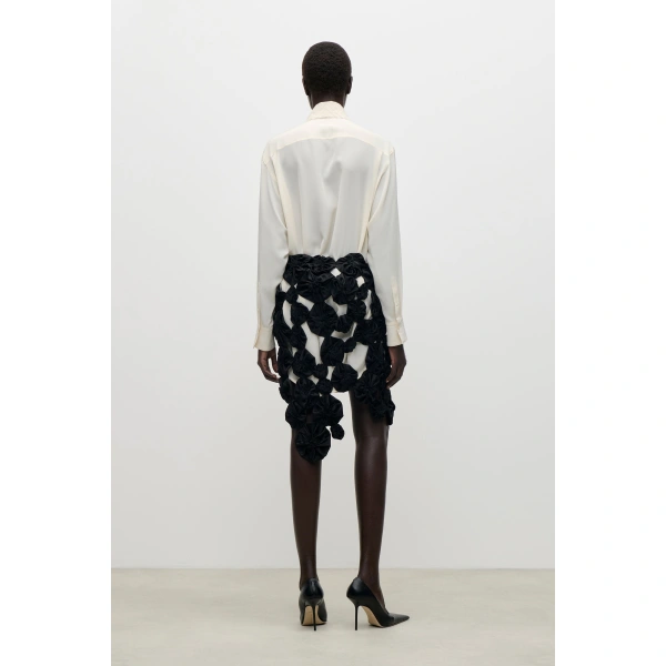 Victoria Beckham Applique Skirt in Black | Mini Skirts | Coveti, view 4