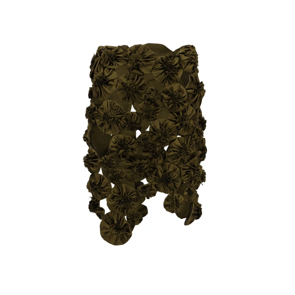 Applique Skirt in Marsh Green