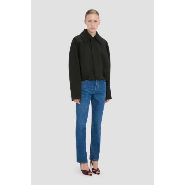 Victoria Beckham Arden Bomber Jacket in Black | Bomber Jackets | Coveti, view 2