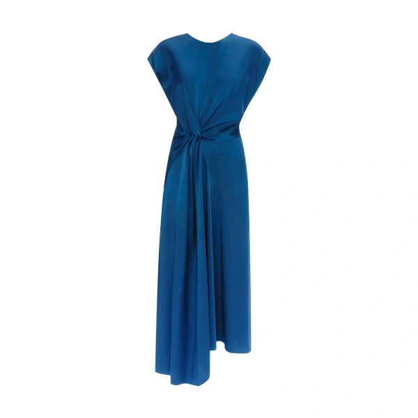 Aria Midi Dress in Dark Ocean