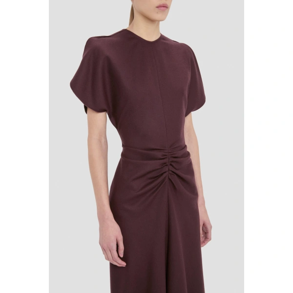 Victoria Beckham Bela Midi Dress in Acai | Midi Dresses | Coveti, view 4