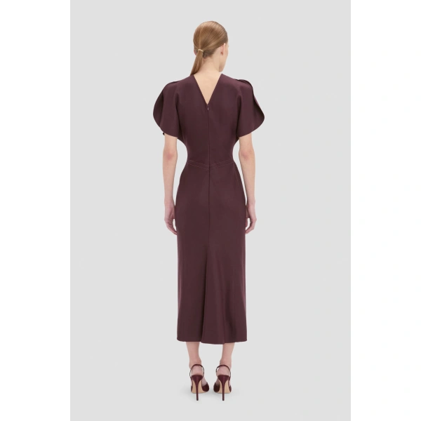 Victoria Beckham Bela Midi Dress in Acai | Midi Dresses | Coveti, view 5
