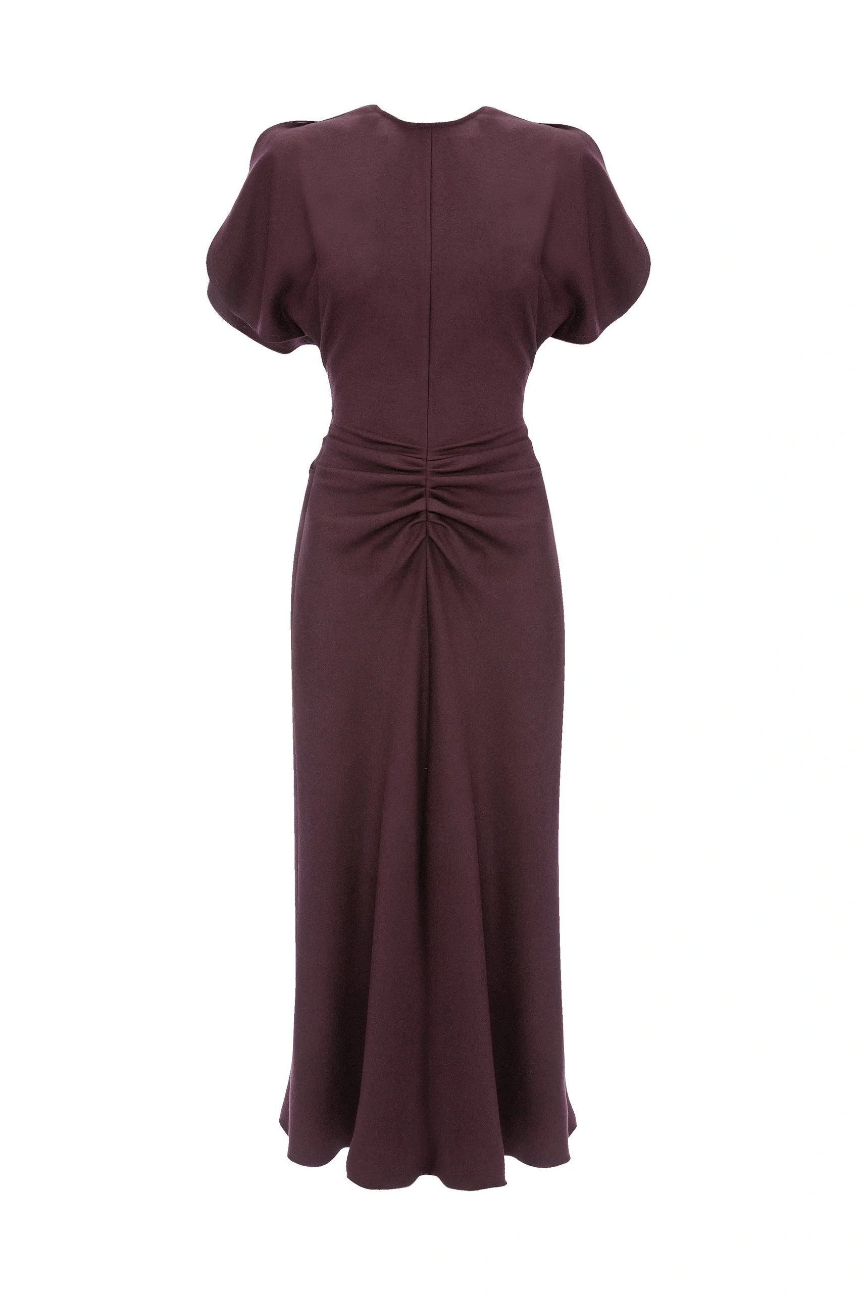 Victoria Beckham Bela Midi Dress in Acai Victoria Beckham Bela Midi Dress in Acai | Midi Dresses | Coveti