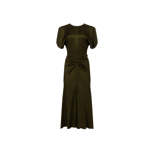 Bela Midi Dress in Marsh Green