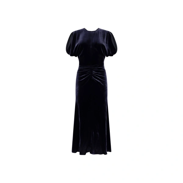 Bela Midi Dress in Navy
