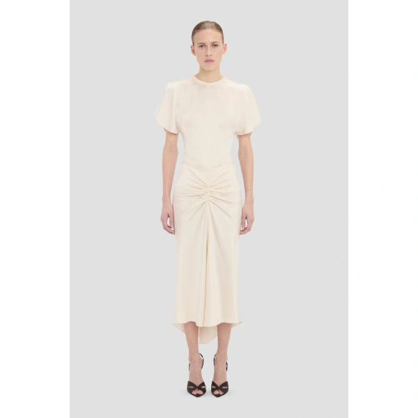 Victoria Beckham Bela Midi Skirt in Elderflower | Midi Skirts | Coveti, view 2