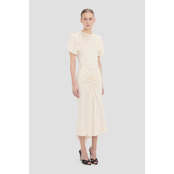 Victoria Beckham Bela Midi Skirt in Elderflower | Midi Skirts | Coveti, view 3