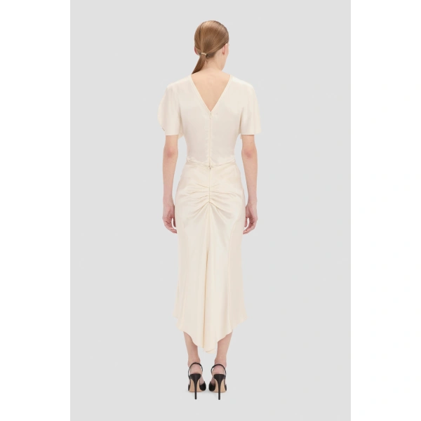 Victoria Beckham Bela Midi Skirt in Elderflower | Midi Skirts | Coveti, view 5