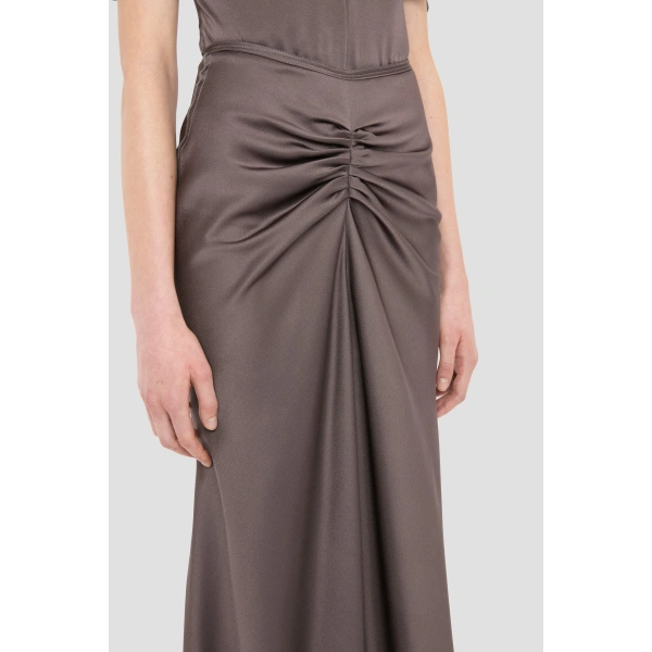 Victoria Beckham Bela Midi Skirt in Grey | Midi Skirts | Coveti, view 4