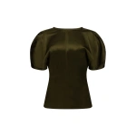 Victoria Beckham Bela Top in Marsh Green | Blouses | Coveti