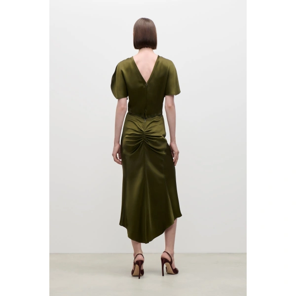 Victoria Beckham Bela Top in Marsh Green | Blouses | Coveti, view 4