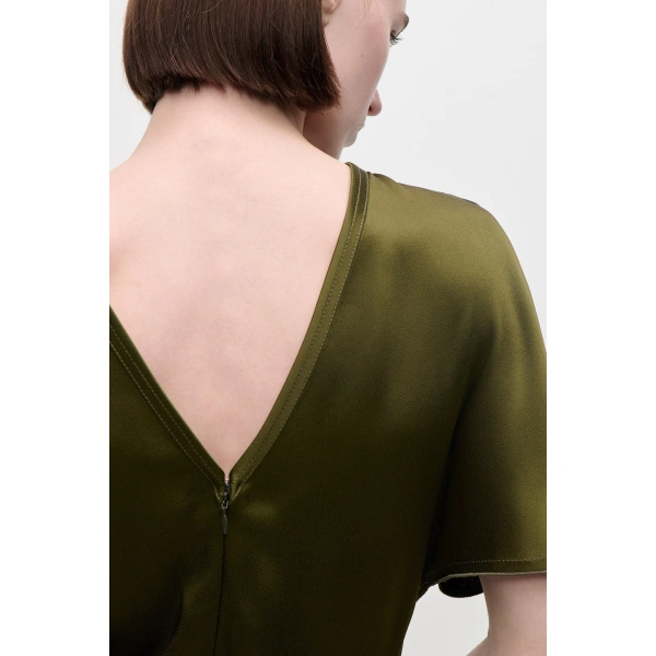 Victoria Beckham Bela Top in Marsh Green | Blouses | Coveti, view 6