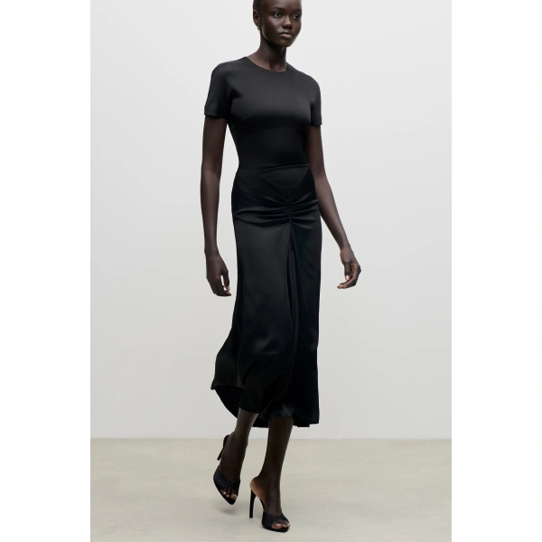 Victoria Beckham Blaire Midi Dress in Black | Midi Dresses | Coveti, view 6