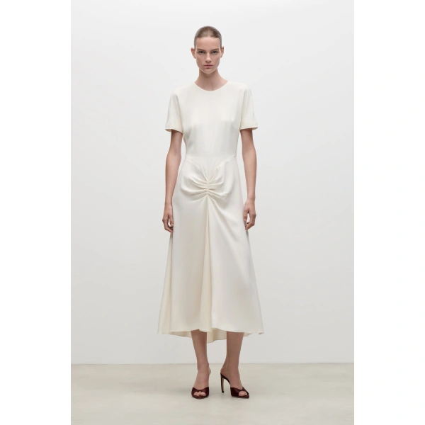 Victoria Beckham Blaire Midi Dress in Ivory | Midi Dresses | Coveti, view 2