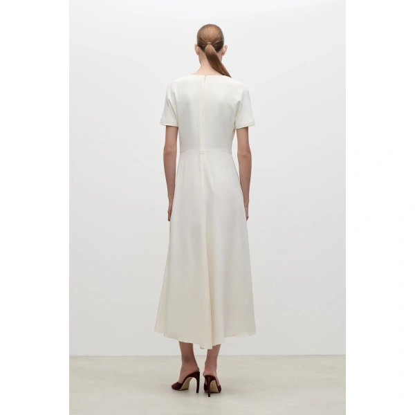 Victoria Beckham Blaire Midi Dress in Ivory | Midi Dresses | Coveti, view 4