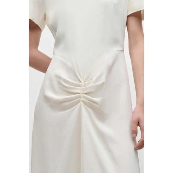Victoria Beckham Blaire Midi Dress in Ivory | Midi Dresses | Coveti, view 5